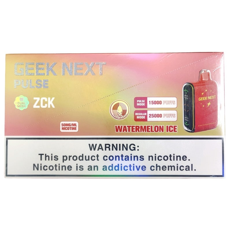 Geek Next Pulse 25k Puff 5ct Box - Watermelon Ice