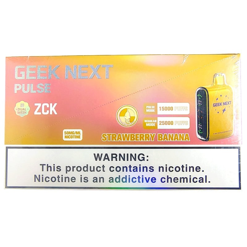Geek Next Pulse 25k Puff 5ct Box - Strawberry Banana