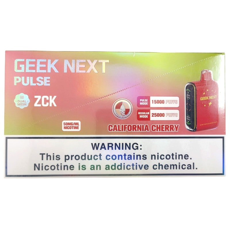 Geek Next Pulse 25k Puff 5ct Box - California Cherry