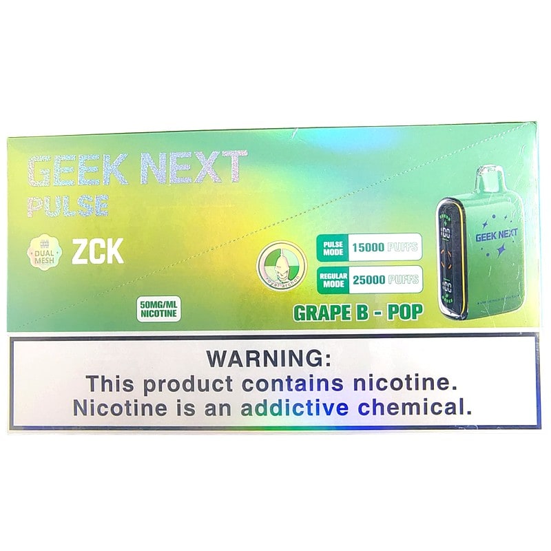 Geek Next Pulse 25k Puff 5ct Box - Grape B - Pop
