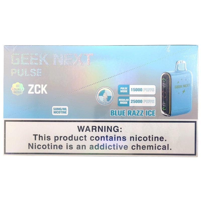 Geek Next Pulse 25k Puff 5ct Box - Blue Razz Ice