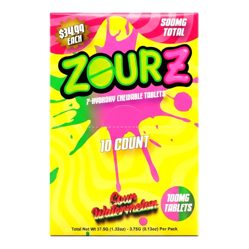 Zour Z 7 - Hydroxy 100mg Per Tablets 5pk 10ct Box - Sour Watermelon