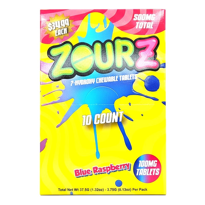 Zour Z 7 - Hydroxy 100mg Per Tablets 5pk 10ct Box - Blue Raspberry