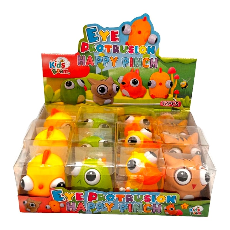 Kids Boom Eye Protrusion Happy Pinch Toy 12ct