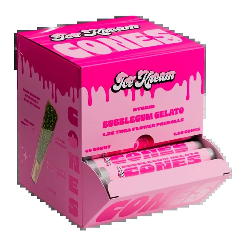 Ice Kream THC-A 1.5g Pre-Rolls 40ct Box-Hybrid-Bubblegum Gelato