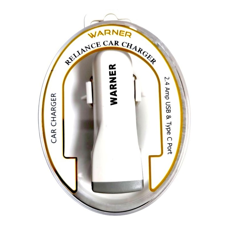 Car Adapter USB + Type C Port (Hanging)