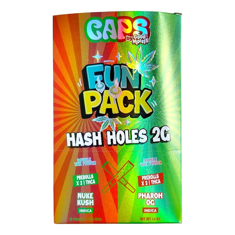 Caps Fun Pack THC - A Hash Hole 2g Pre - Roll 2pk 10ct Box - Indica - Nuke/Pharoh OG