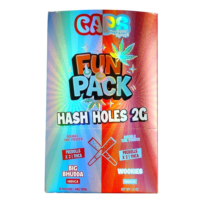Caps Fun Pack THC - A Hash Hole 2g Pre - Roll 2pk 10ct Box - Indica - Big Bhudda/Wookies