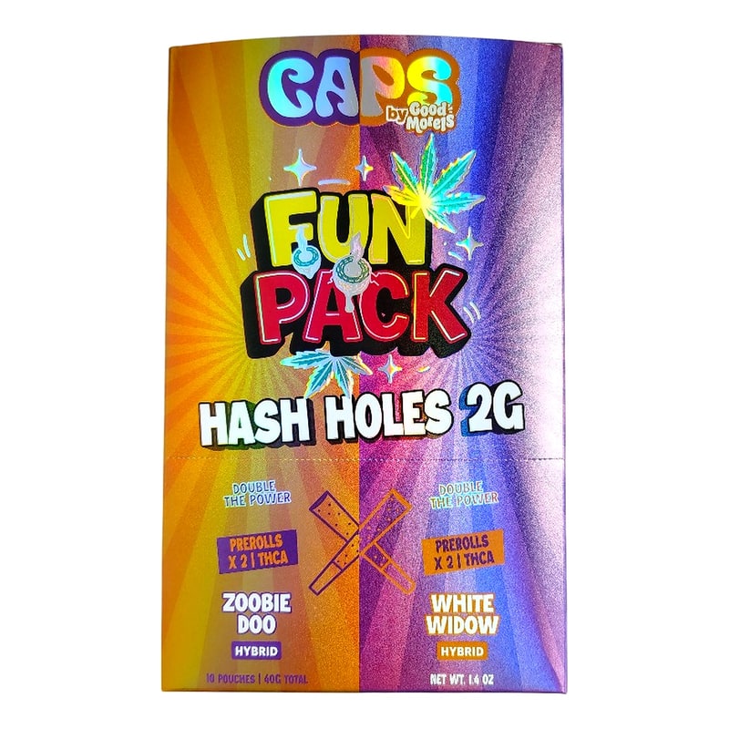 Caps Fun Pack THC - A Hash Hole 2g Pre - Roll 2pk 10ct Box - Hybrid - Zoobie Doo/White Widow