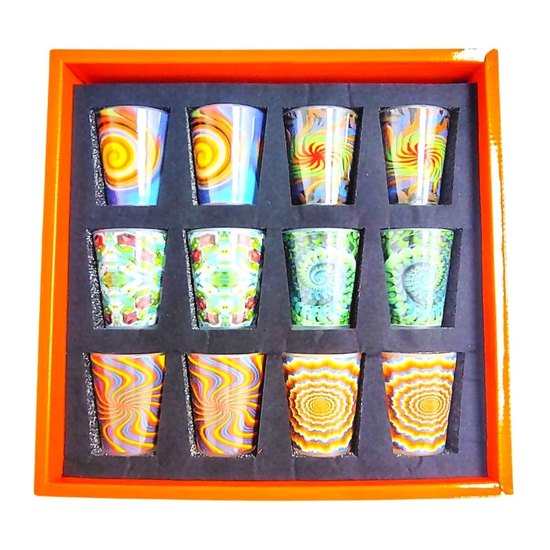 Shot Glass Frosted With Decal (107) 12ct Box
