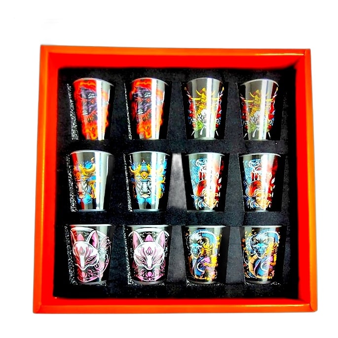 Shot Glass Frosted With Decal (111) 12ct Box