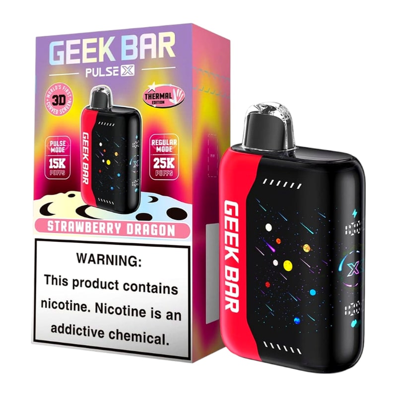 Geek Bar Pulse X 25000 5ct Box - Strawberry Dragon