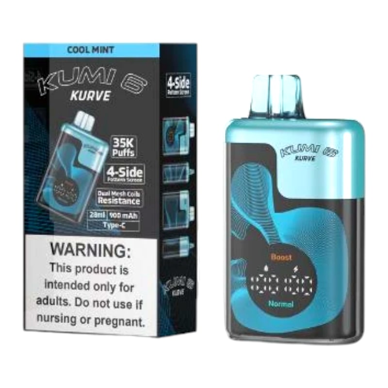Kumi Six Kurve 35K Puff 5ct Box - Cool Mint