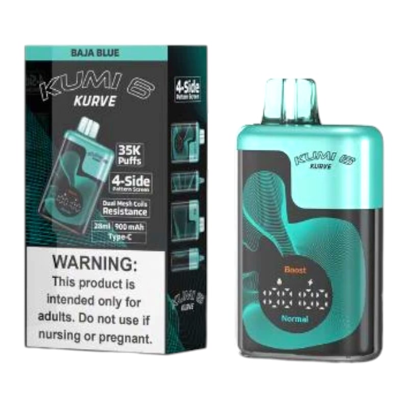 Kumi Six Kurve 35K Puff 5ct Box - Baja Blue