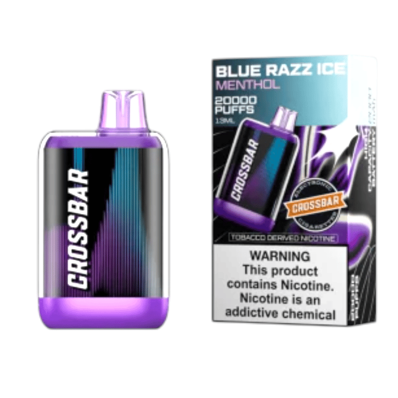 Cross Bar 20K Puffs 5ct Box-Blue Razz Ice