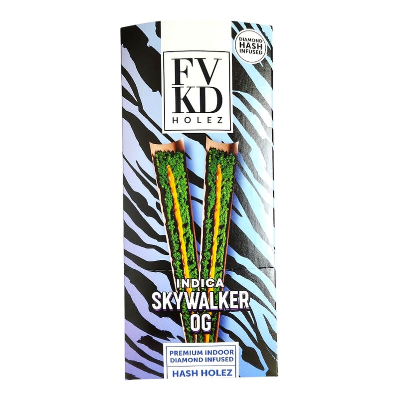 FVKD Hash Hole Diamond Infused Pre-Rolls 2pk 10ct Box-Indica-Skywalker OG