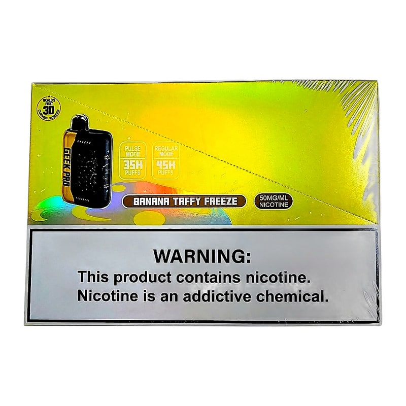 Geek Pro Ultra X 45k Puff 5ct Box - Banana Taffy Freeze