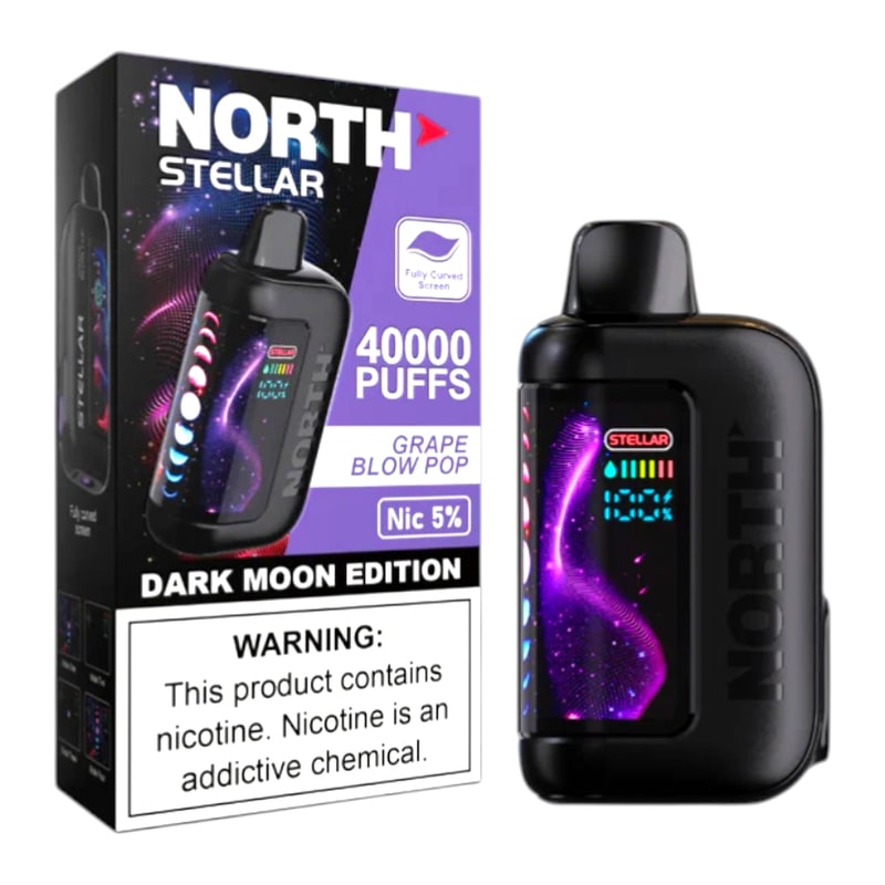 North Stellar 40k Puff 5ct Box-Grape Blow Pop