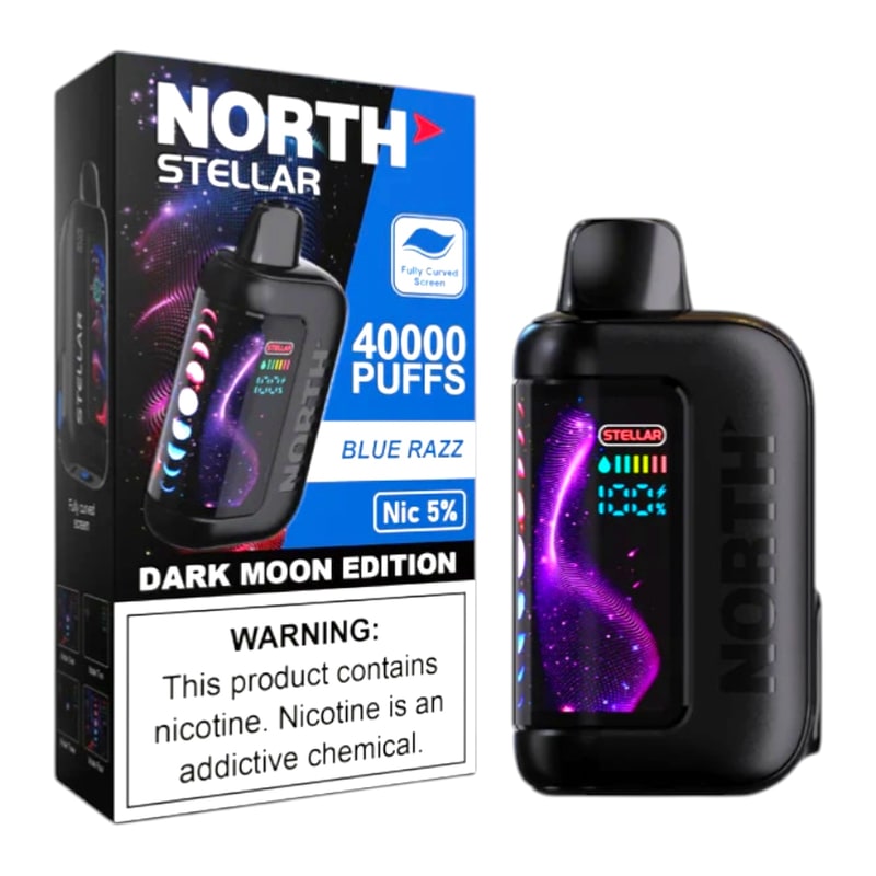 North Stellar 40k Puff 5ct Box-Blue Razz Ice
