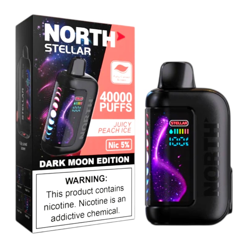 North Stellar 40k Puff 5ct Box-Juicy Peach Ice