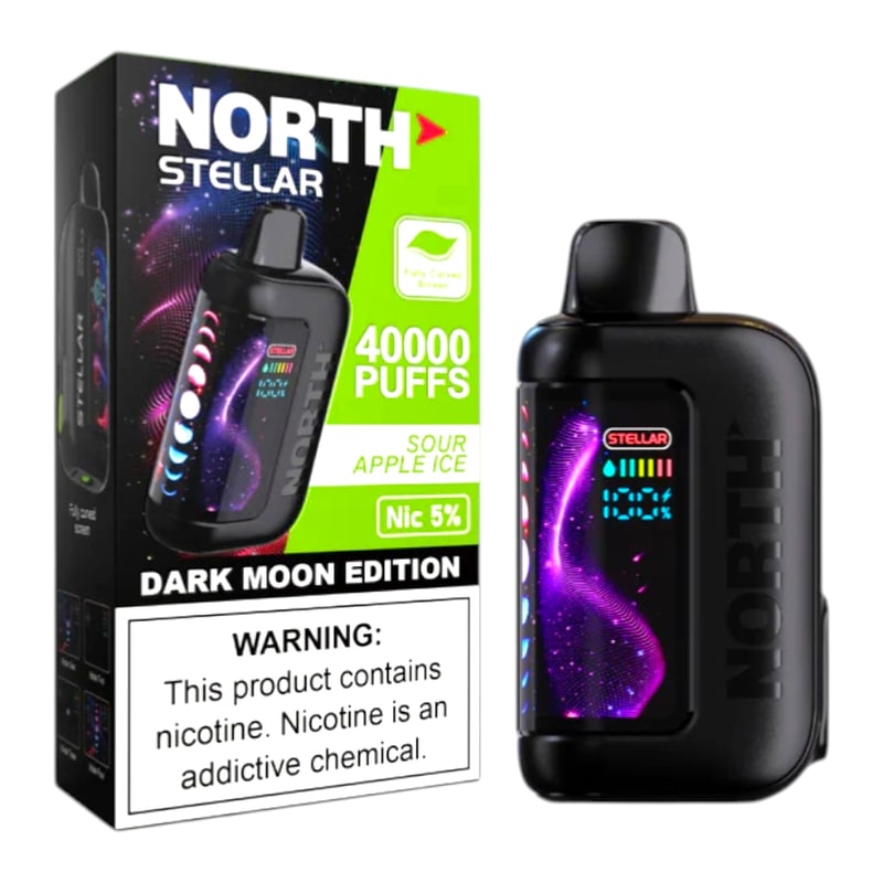 North Stellar 40k Puff 5ct Box-Sour Apple Ice