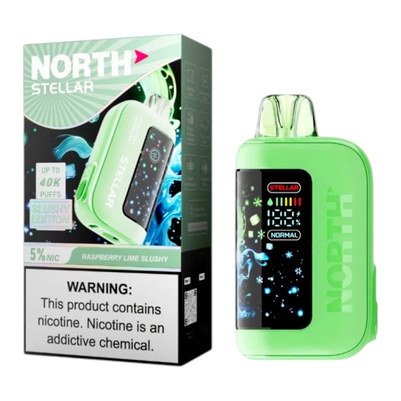 North Stellar 40k Puff 5ct Box-Raspberry Lime Slushy