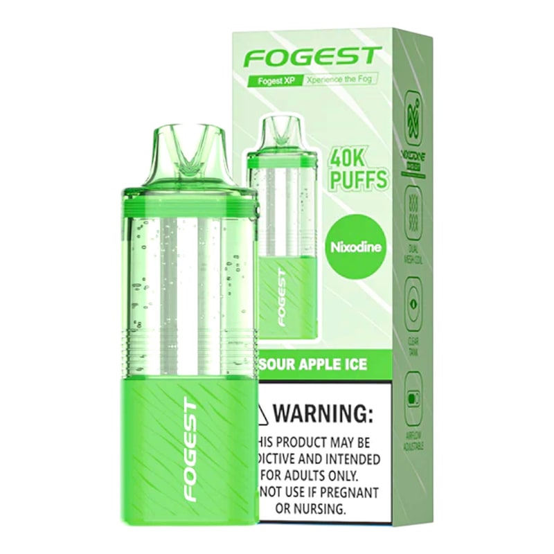 Fogest XP 40K Puff (Nixodine) 5ct Box-Sour Apple Ice