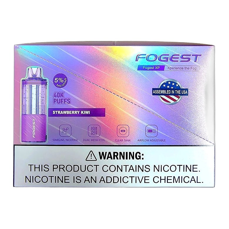 Fogest XP 40K Puff (Nixodine) 5ct Box-Strawberry Kiwi
