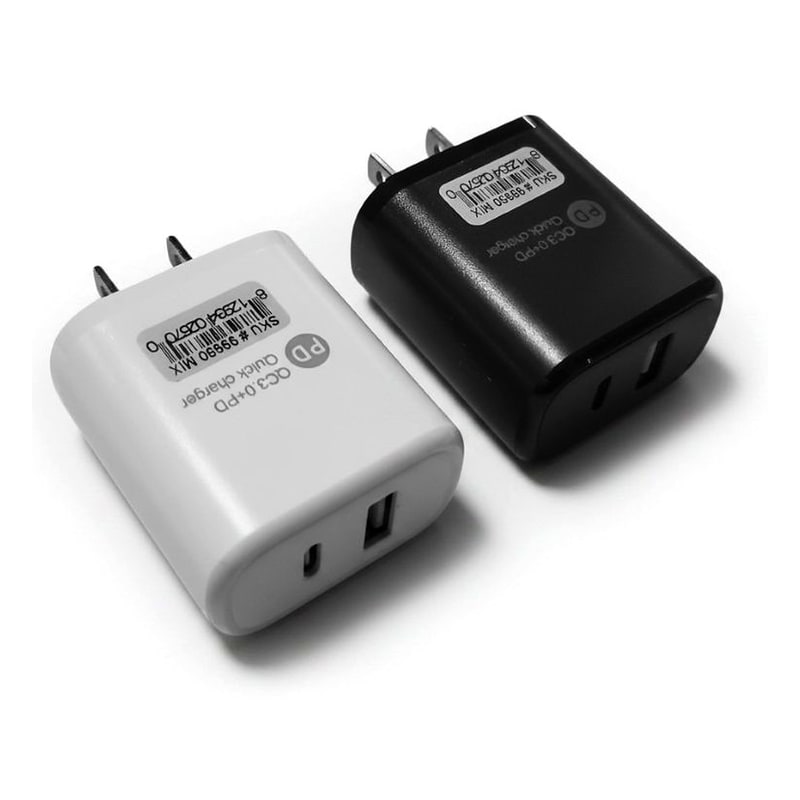 Fast Charging Home/Travel Adapter USB + Type C