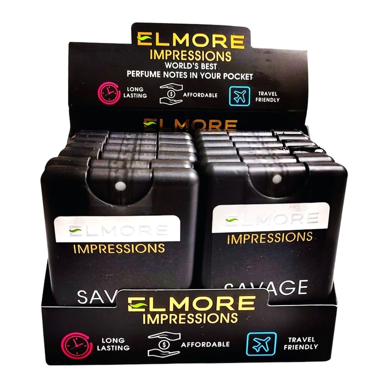 Elmore Pocket Perfumes Display (Savage) -12ct Box