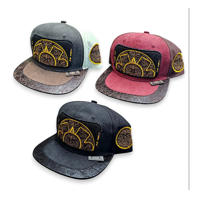 Hip-Hop Caps -Embroidered Azteca