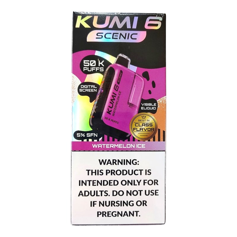 Kumi Scenic 50k Puff 5ct Box - Watermelon Ice