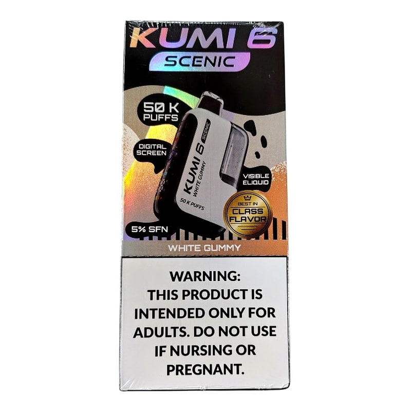 Kumi Scenic 50k Puff 5ct Box-White Gummy
