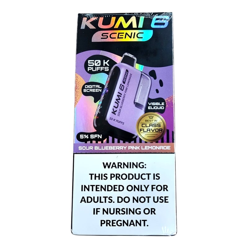 Kumi Scenic 50k Puff 5ct Box-Sour Blueberry Pink Lemonade