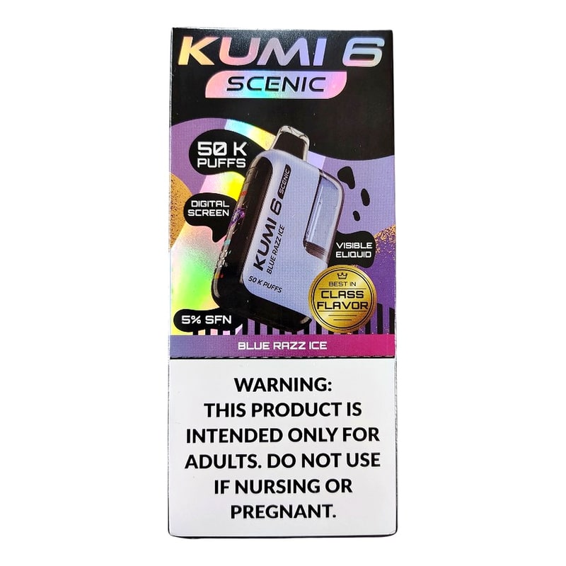 Kumi Scenic 50k Puff 5ct Box-Blue Razz Ice