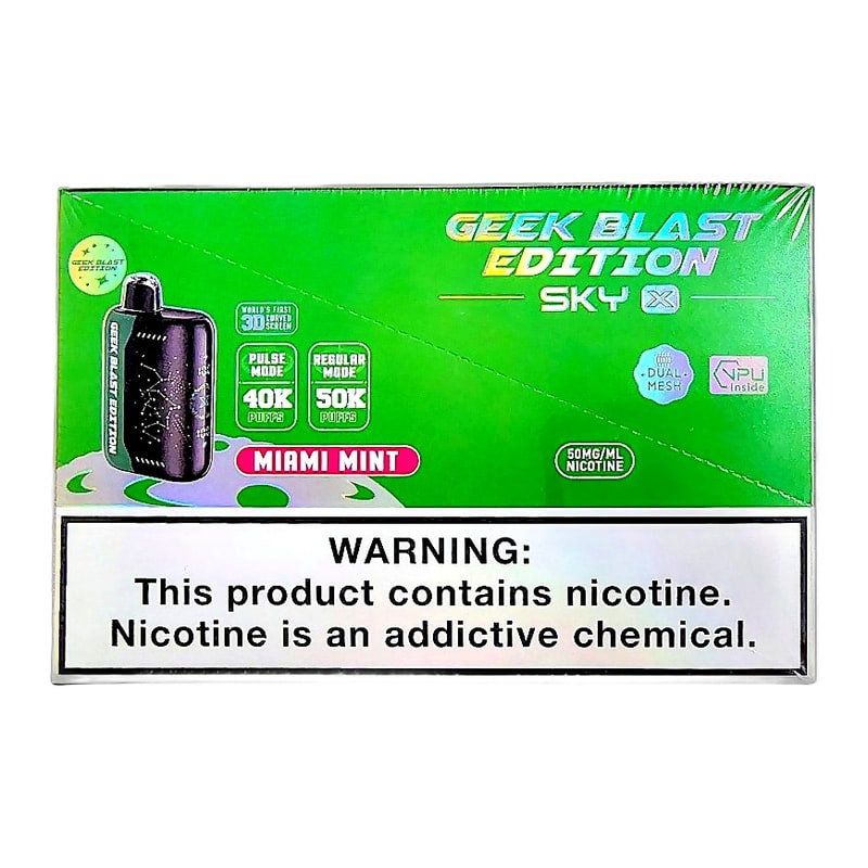 Geek Blast Sky X 50k Puff 5ct Box - Miami Mint