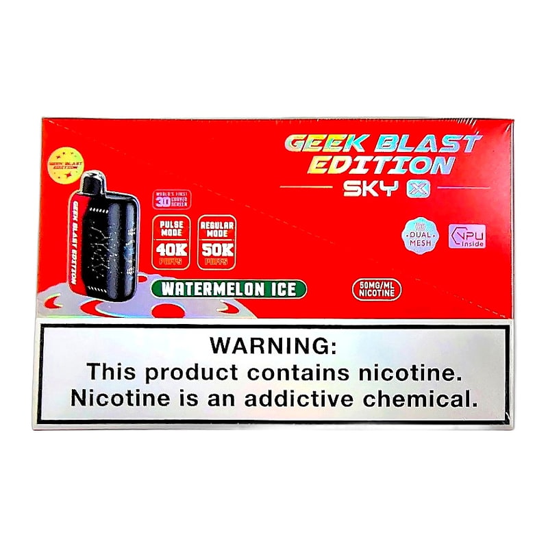 Geek Blast Sky X 50k Puff 5ct Box - Watermelon Ice