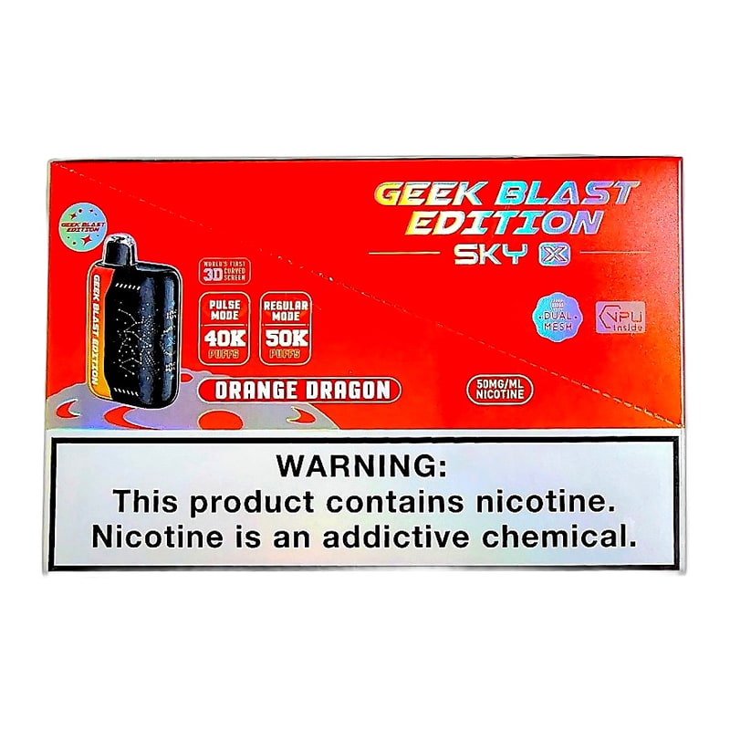 Geek Blast Sky X 50k Puff 5ct Box - Orange Dragon