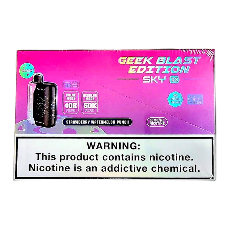 Geek Blast Sky X 50k Puff 5ct Box - Strawberry Watermelon Punch