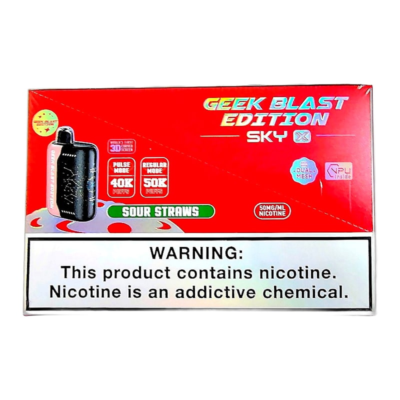 Geek Blast Sky X 50k Puff 5ct Box - Sour Straws