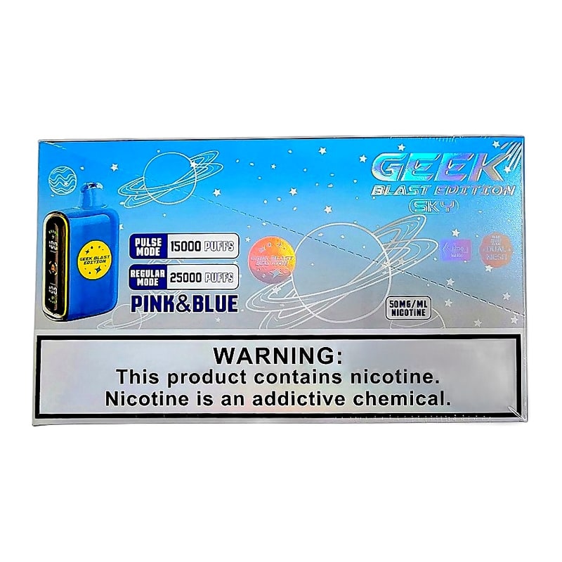 Geek Blast Sky 25k Puff 5ct Box - Pink&Blue
