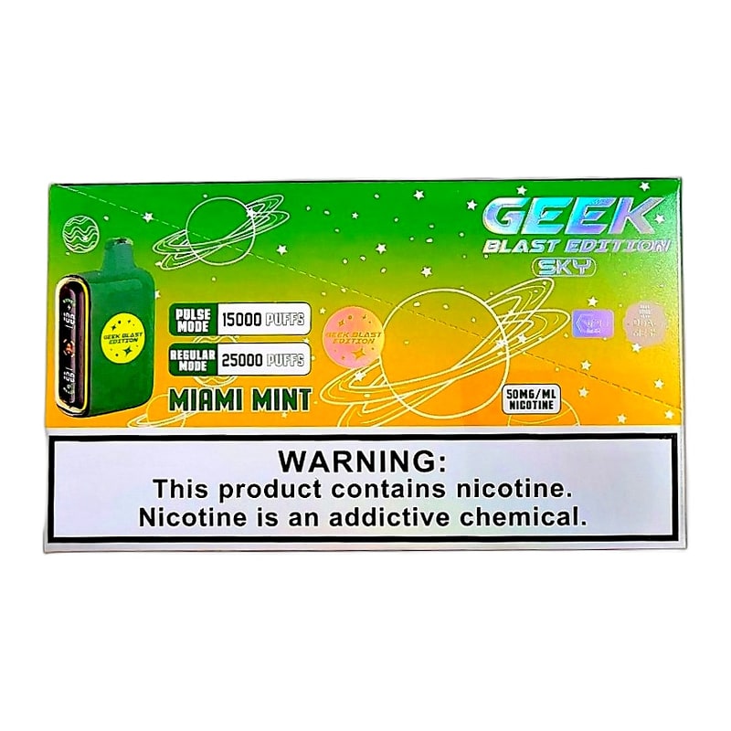 Geek Blast Sky 25k Puff 5ct Box - Miami Mint