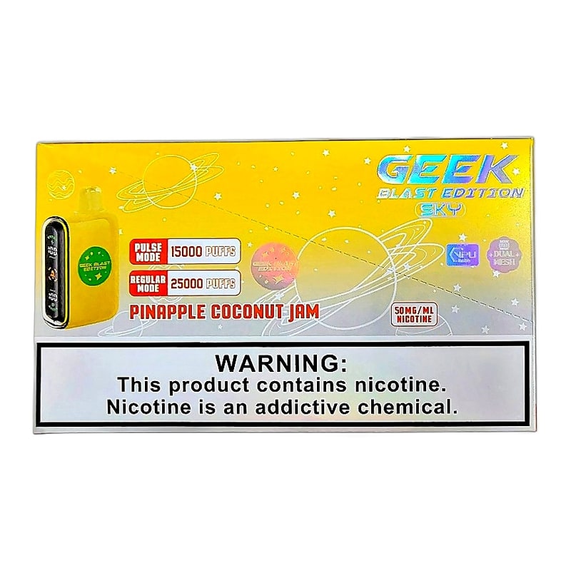 Geek Blast Sky 25k Puff 5ct Box - Pineapple Coconut Jam