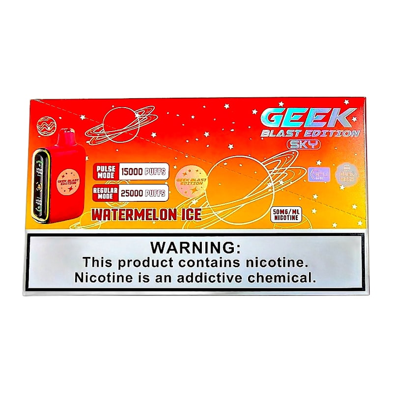 Geek Blast Sky 25k Puff 5ct Box - Watermelon Ice