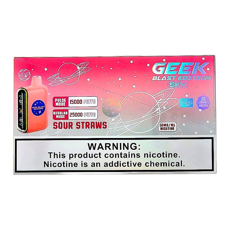 Geek Blast Sky 25k Puff 5ct Box - Sour Straws