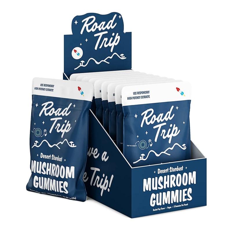 Road Trip Mushroom Vegan Gummies 8pk 10ct Box-Rocket Pop