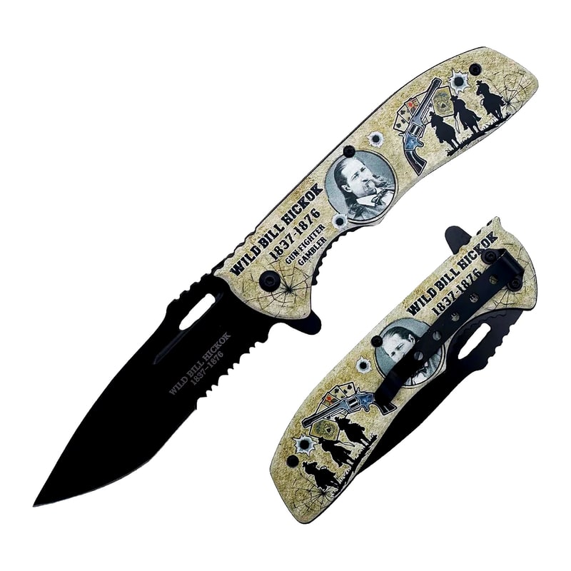 Knife -PK3200-WB Wild Bill Hickok Pocket Knife