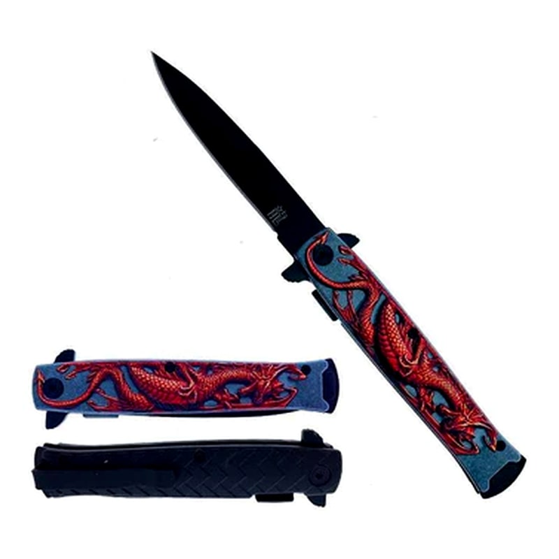 Knife -KS1673RD Red Dragon Pocket Knife