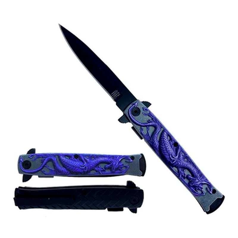 Knife -KS1673PP Purple Dragon Pocket Knife