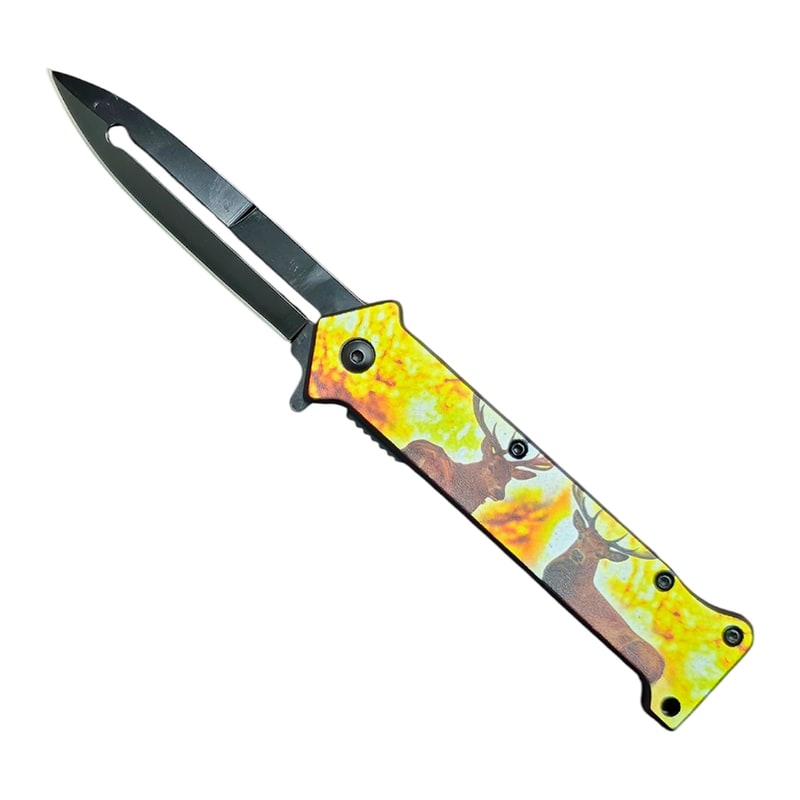 Knife -KN-1998D Glow In Drak Deer Folding Knife